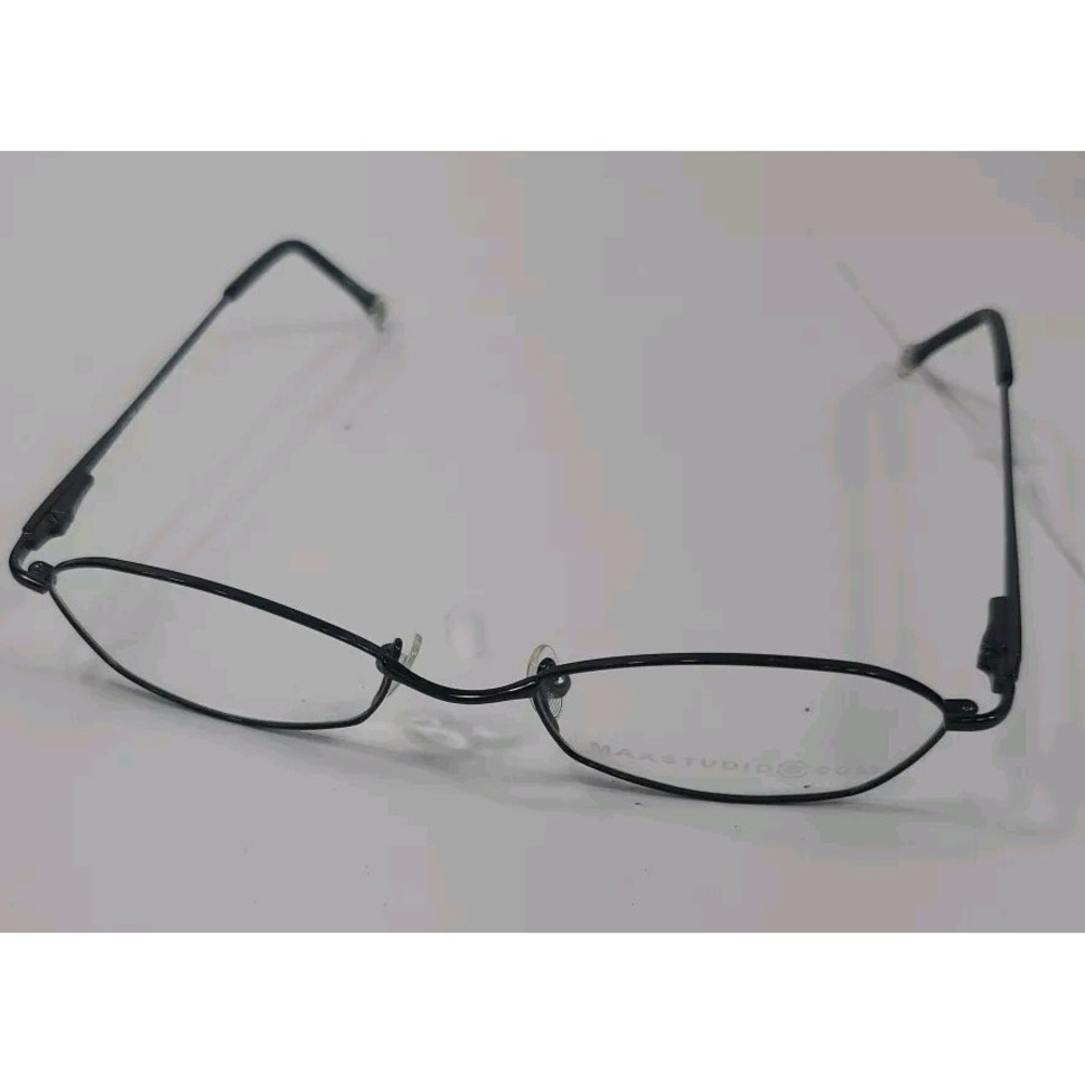 Max Studio MX115 Eyeglasses Frames Black 49 18 135 Oval Wire Rim NWT Office